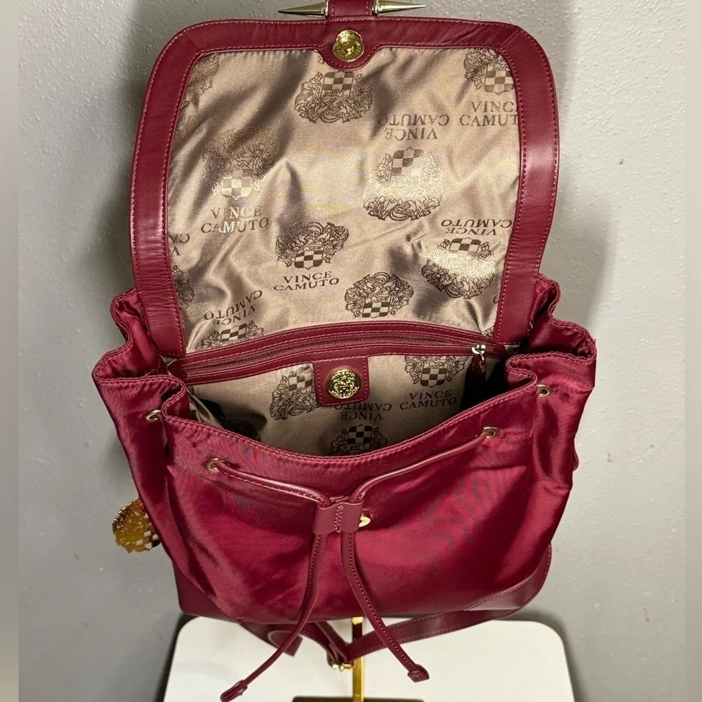 Vince Camuto Gia Nylon Leather Backpack